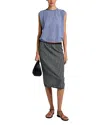 Proenza Schouler White Label The Bradley Crewneck In Plaid Knit In Blue