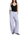 Proenza Schouler White Label The Eleanor Pant In Linen Shirting In Purple