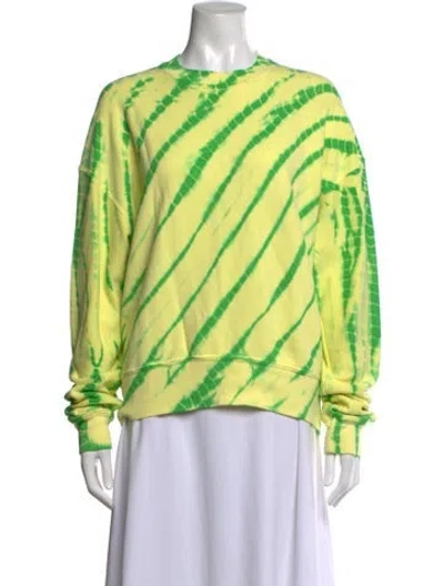 Pre-owned Proenza Schouler White Label Tie-dye Print Crew Neck Sweatshirt In Multi