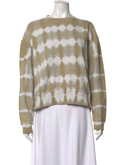 Pre-owned Proenza Schouler White Label Tie-dye Print Crew Neck Sweatshirt In Neutrals