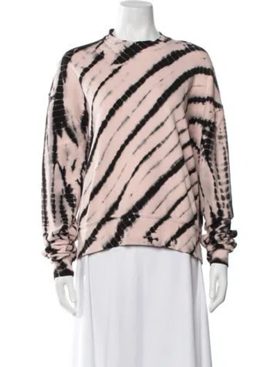Pre-owned Proenza Schouler White Label Tie-dye Print Crew Neck Sweatshirt In Pink