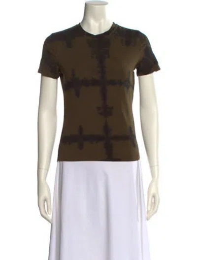 Pre-owned Proenza Schouler White Label Tie-dye Print Crew Neck T-shirt In Green