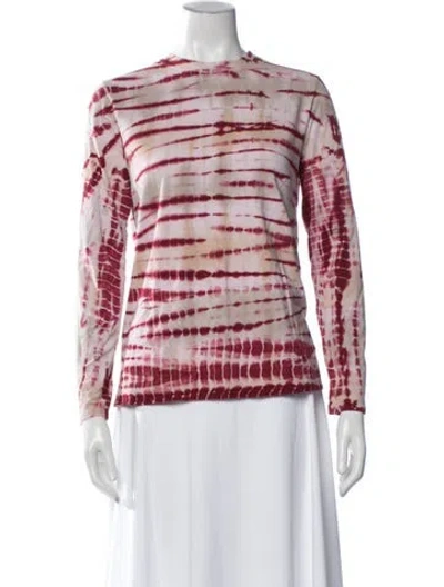 Pre-owned Proenza Schouler White Label Tie-dye Print Crew Neck T-shirt In Multi