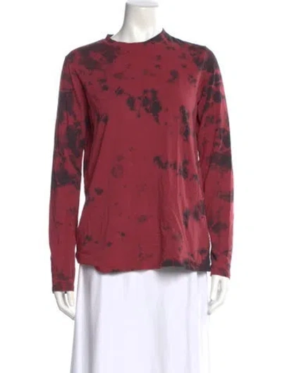 Pre-owned Proenza Schouler White Label Tie-dye Print Crew Neck T-shirt In Red