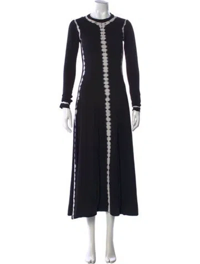 Pre-owned Proenza Schouler White Label Tie-dye Print Long Dress In Black