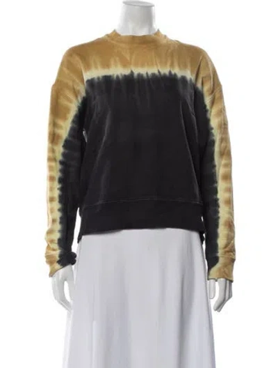 Pre-owned Proenza Schouler White Label Tie-dye Print Mock Neck Sweatshirt In Neutrals