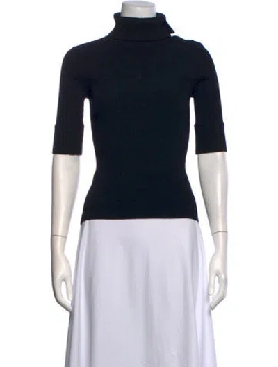 Pre-owned Proenza Schouler White Label Turtleneck Sweater In Black