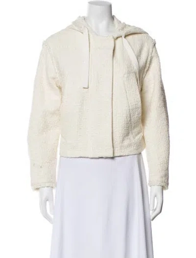 Pre-owned Proenza Schouler White Label Tweed Pattern Evening Jacket In White