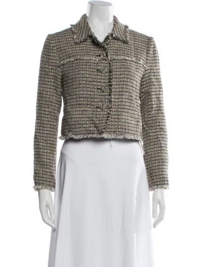 Pre-owned Proenza Schouler White Label Tweed Pattern Jacket In Neutrals