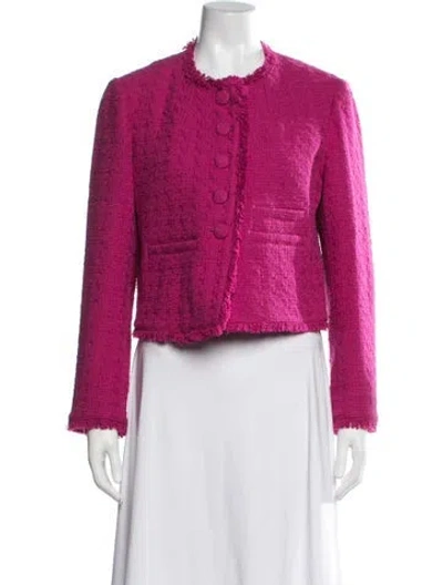 Pre-owned Proenza Schouler White Label Tweed Pattern Jacket In Pink