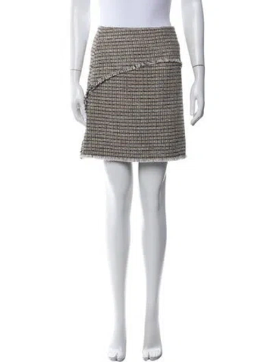Pre-owned Proenza Schouler White Label Tweed Pattern Mini Skirt In Neutral