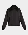 Proenza Schouler White Label Vadra Nylon Jacket In Black