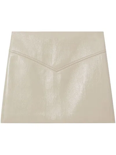 Proenza Schouler White Label Vinyl Mini Skirt In Neutrals