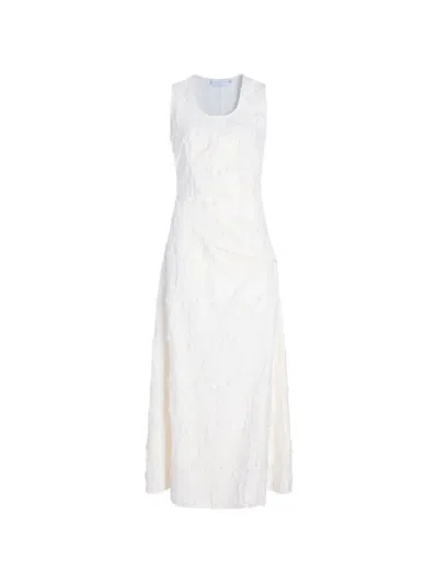 Proenza Schouler White Label Violeta Jacquard-cotton Midi Dress In White