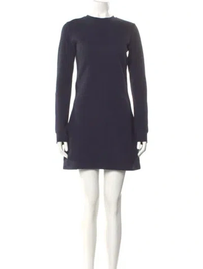 Pre-owned Proenza Schouler White Label Virgin Wool Mini Dress W/ Tags In Blue