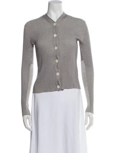 Pre-owned Proenza Schouler White Label V-neck Sweater In Gray