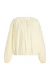 Proenza Schouler White Label Wendy Tech-poplin Top In Orange