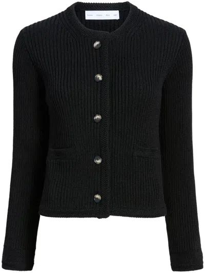 Proenza Schouler White Label Wilson Cardigan In Black