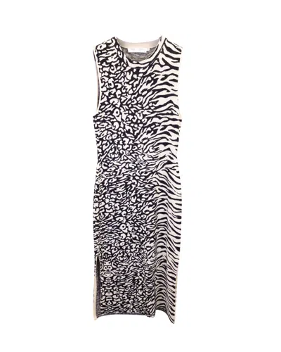 Proenza Schouler White Label Wo Midi Jacquard Dress In Animal Print Viscose In Multi
