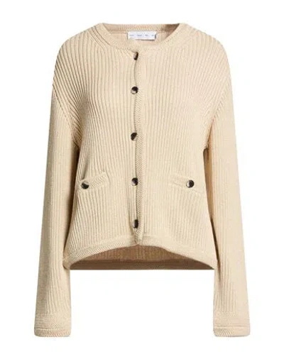 Proenza Schouler White Label Woman Cardigan Beige Size M Viscose, Cotton In Brown