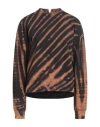 Proenza Schouler White Label Woman Sweatshirt Brown Size L Cotton In Multi