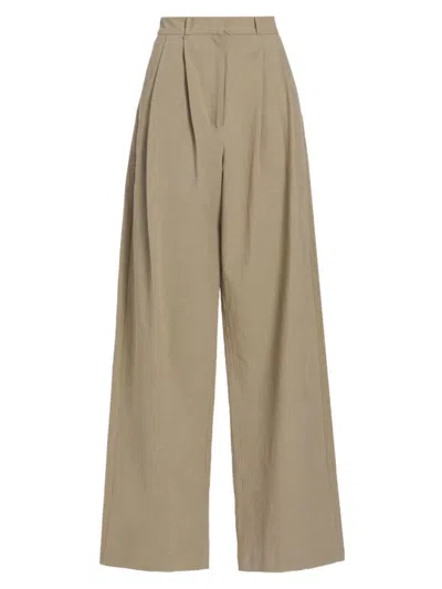 Proenza Schouler White Label Women's Amber Pleated Trousers In Bayleaf