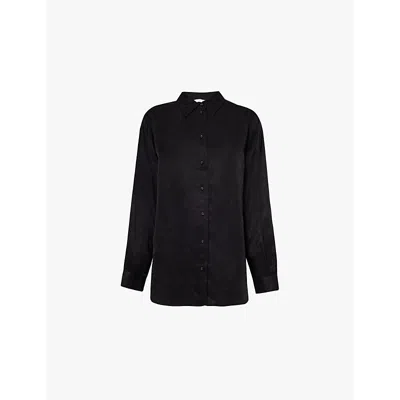 Proenza Schouler White Label Womens Black Hall Crinkled Woven Shirt