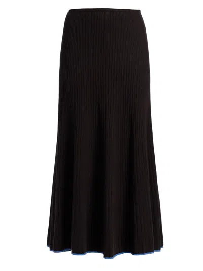 Proenza Schouler White Label Women's Carly Souffle Knit Midi-skirt In Black