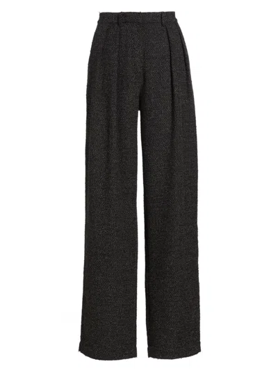 Proenza Schouler White Label Women's Eleanor Tweed High-rise Straight-leg Pants In Black
