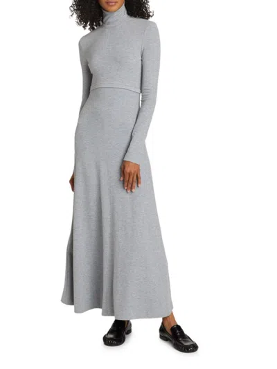 Proenza Schouler White Label Women's Jayne Cut-out Jersey Maxi Dress In Gray