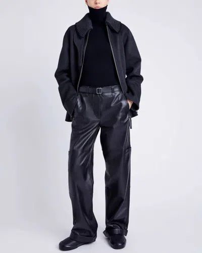 Proenza Schouler White Label Women's Mason Leather Pants In Black