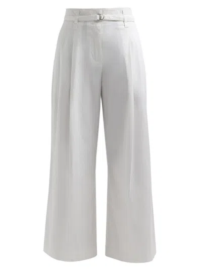 Proenza Schouler White Label Raver Cropped Poplin Wide-leg Pants In Multi