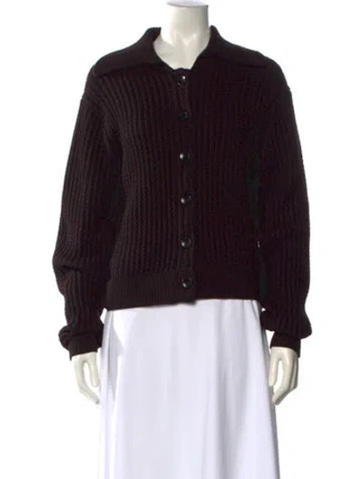 Pre-owned Proenza Schouler White Label Wool Crew Neck Sweater In Black