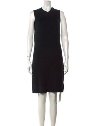 Pre-owned Proenza Schouler White Label Wool Knee-length Dress In Black