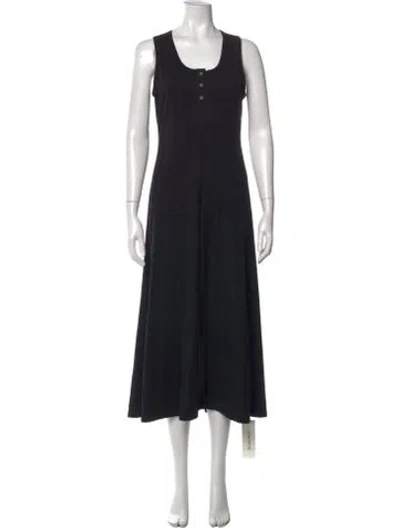 Pre-owned Proenza Schouler White Label Wool Midi Length Dress In Black