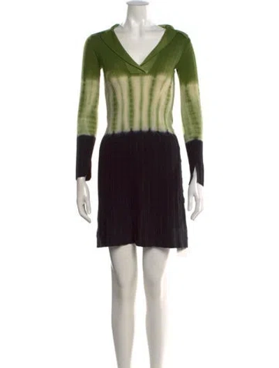 Pre-owned Proenza Schouler White Label Wool Mini Dress In Multi