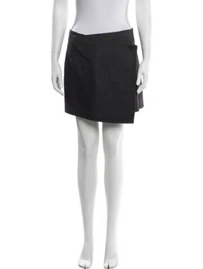 Pre-owned Proenza Schouler White Label Wool Mini Skirt W/ Tags In Black
