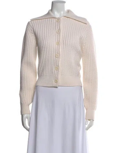 Pre-owned Proenza Schouler White Label Wool Mock Neck Sweater In Neutral