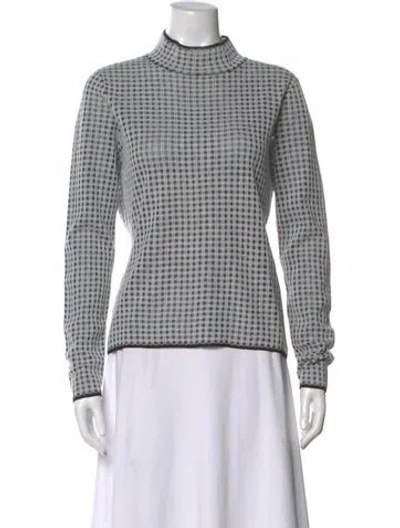 Pre-owned Proenza Schouler White Label Wool Plaid Print Sweater W/ Tags In Multi