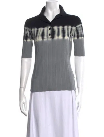 Pre-owned Proenza Schouler White Label Wool Tie-dye Print Sweater In Grey