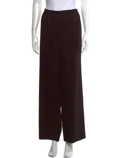 Pre-owned Proenza Schouler White Label Wool Wide Leg Pants In Black