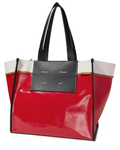 Proenza Schouler White Label Xl Morris Coated Canvas Tote In Red