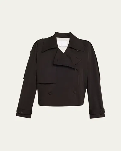 Proenza Schouler White Label Yasmin Cropped Trench Coat In Brown