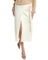 Proenza Schouler White Label Zadie Wool-blend Wrap Skirt In White