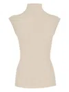 Proenza Schouler White Label Zane Brushed Rib Top In Neutral