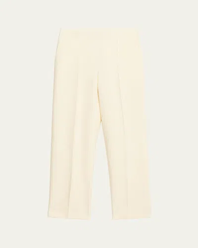 Proenza Schouler White Label Zee Tapered Wool Scuba Pants In Neutral
