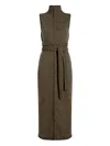 Proenza Schouler White Label Zola Sleeveless Wool Turtleneck Dress In Brown