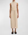 Proenza Schouler White Label Zola Mock-neck Maxi Dress In Birch