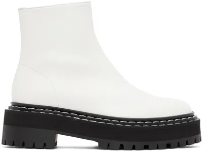 Proenza Schouler Lug Sole Platform Boots In 101 Natural