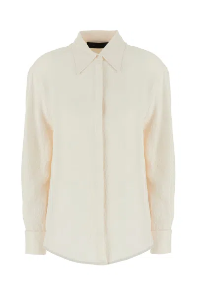Proenza Schouler White Satin Shirt In 100